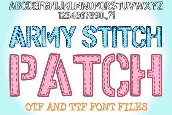 Army Stitch Patch: A Bold, Embroidered Display Typeface