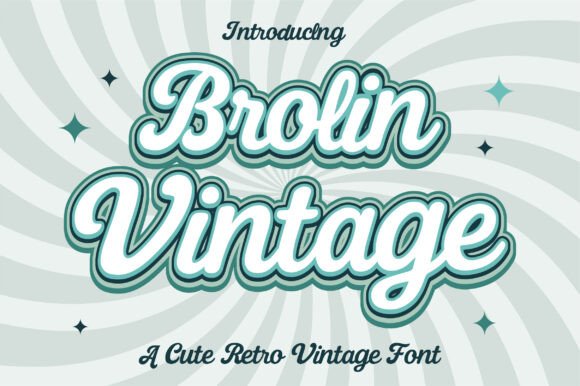 Brolin Vintage: A Cute Retro Font for Modern Design