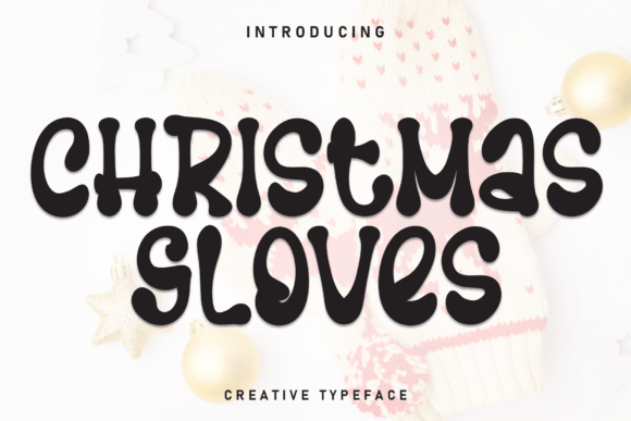 Christmas Gloves: A Festive Typography Journey Through Handwritten Elegance