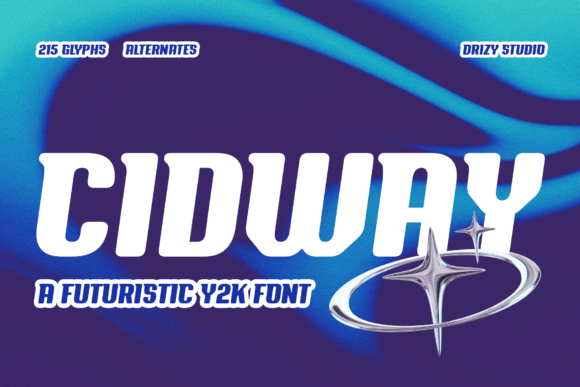 Cidway: The Ultimate Y2K Display Font for Bold, Futuristic Designs