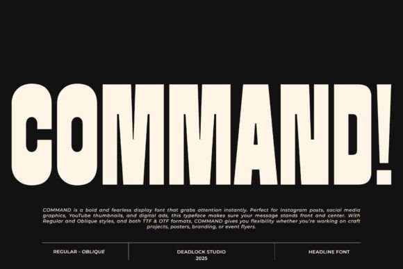 Command: A Typeface That Commands Attention and Authority