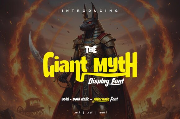 Giant Myth: A Bold Display Font for Impactful Design