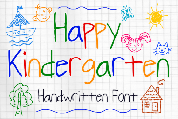 Happy Kindergarten: The Playful Handwritten Font That Transforms Creative Projects