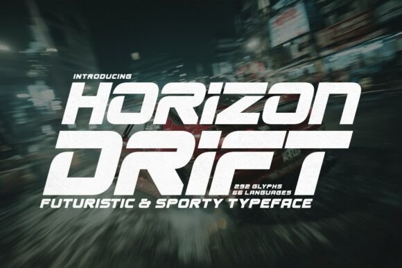 Horizon Drift: A Typeface for Motion and Speed