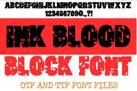 Ink Blood: A Visceral Display Typeface for Bold Designs