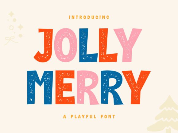 Jolly Merry: A Bold Display Font for Festive Designs