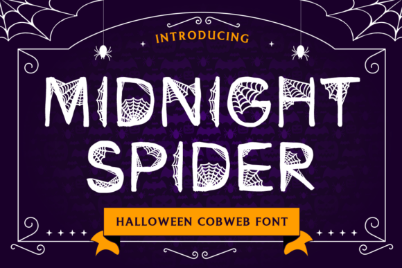 Midnight Spider: Weaving Eerie Elegance into Digital Typography