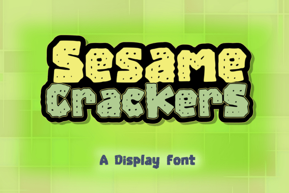 Sesame Crackers: A Playful Display Font for Bold Designs