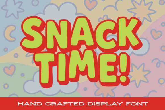 Snack Time: A Bold Outline Cartoon Font
