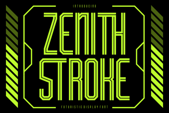 Zenith Stroke: The Futuristic Display Font for Strategic Design Impact
